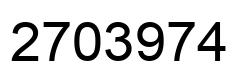 Number 2703974 black image