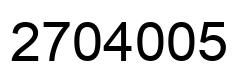 Number 2704005 black image