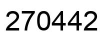 Number 270442 black image