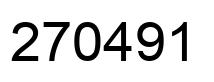 Number 270491 black image