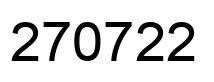 Number 270722 black image