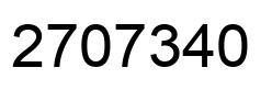 Number 2707340 black image
