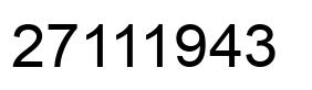 Número 27111943 imagen negro