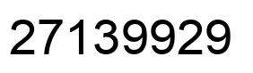 Number 27139929 black image