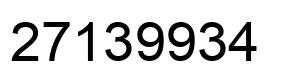 Number 27139934 black image