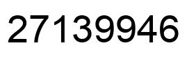 Number 27139946 black image