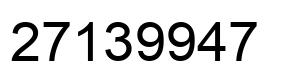 Number 27139947 black image