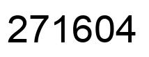 Number 271604 black image