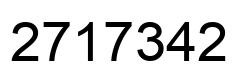 Number 2717342 black image