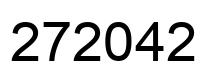 Number 272042 black image