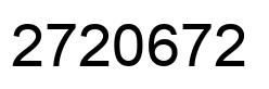Number 2720672 black image