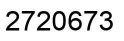 Number 2720673 black image