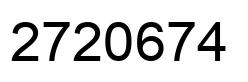Number 2720674 black image