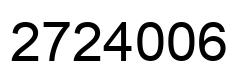Number 2724006 black image