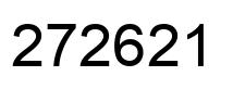 Number 272621 black image