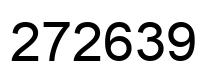 Number 272639 black image