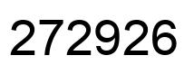 Number 272926 black image
