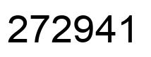 Number 272941 black image