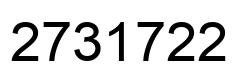 Number 2731722 black image