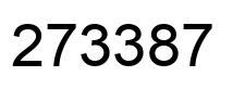 Number 273387 black image