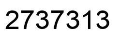 Number 2737313 black image
