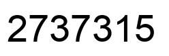 Number 2737315 black image