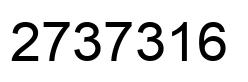 Number 2737316 black image