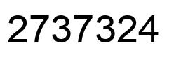Number 2737324 black image