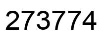 Number 273774 black image