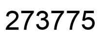 Number 273775 black image