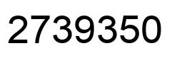 Number 2739350 black image
