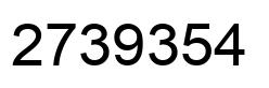 Number 2739354 black image