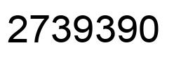 Number 2739390 black image