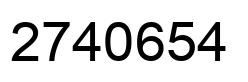 Number 2740654 black image
