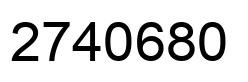 Number 2740680 black image