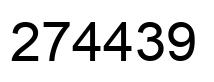 Number 274439 black image