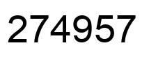 Number 274957 black image