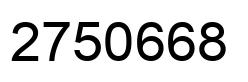 Number 2750668 black image