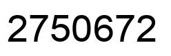 Number 2750672 black image