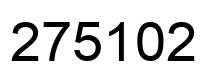 Number 275102 black image