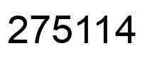 Number 275114 black image