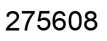 Number 275608 black image