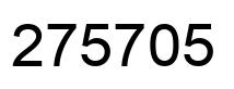 Number 275705 black image