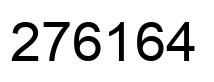 Number 276164 black image