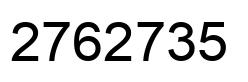 Number 2762735 black image
