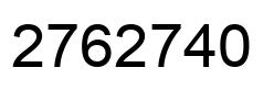 Number 2762740 black image