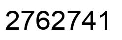 Number 2762741 black image