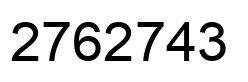Number 2762743 black image