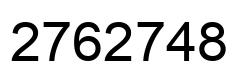 Number 2762748 black image