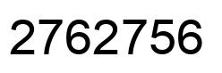 Number 2762756 black image